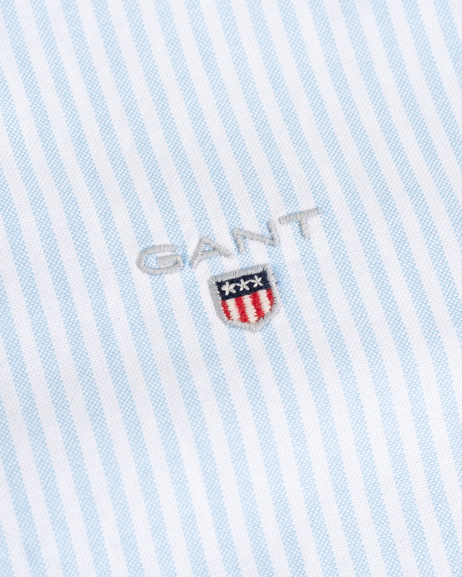 Herr | Skjortor | GANT | Slim Fit Oxford Banker Stripe Shirt Capri Blue