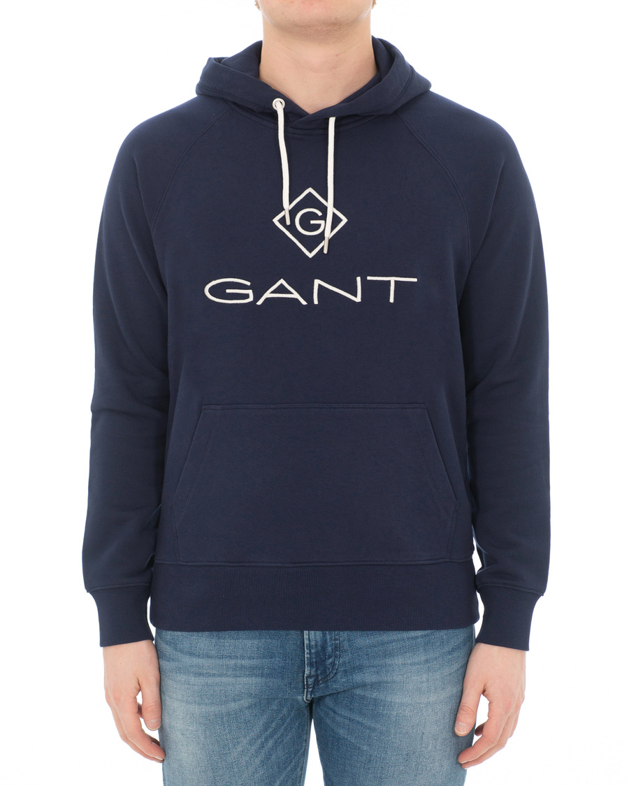 Herr | Tröjor | GANT | Lock Up Hoodie Evening Blue