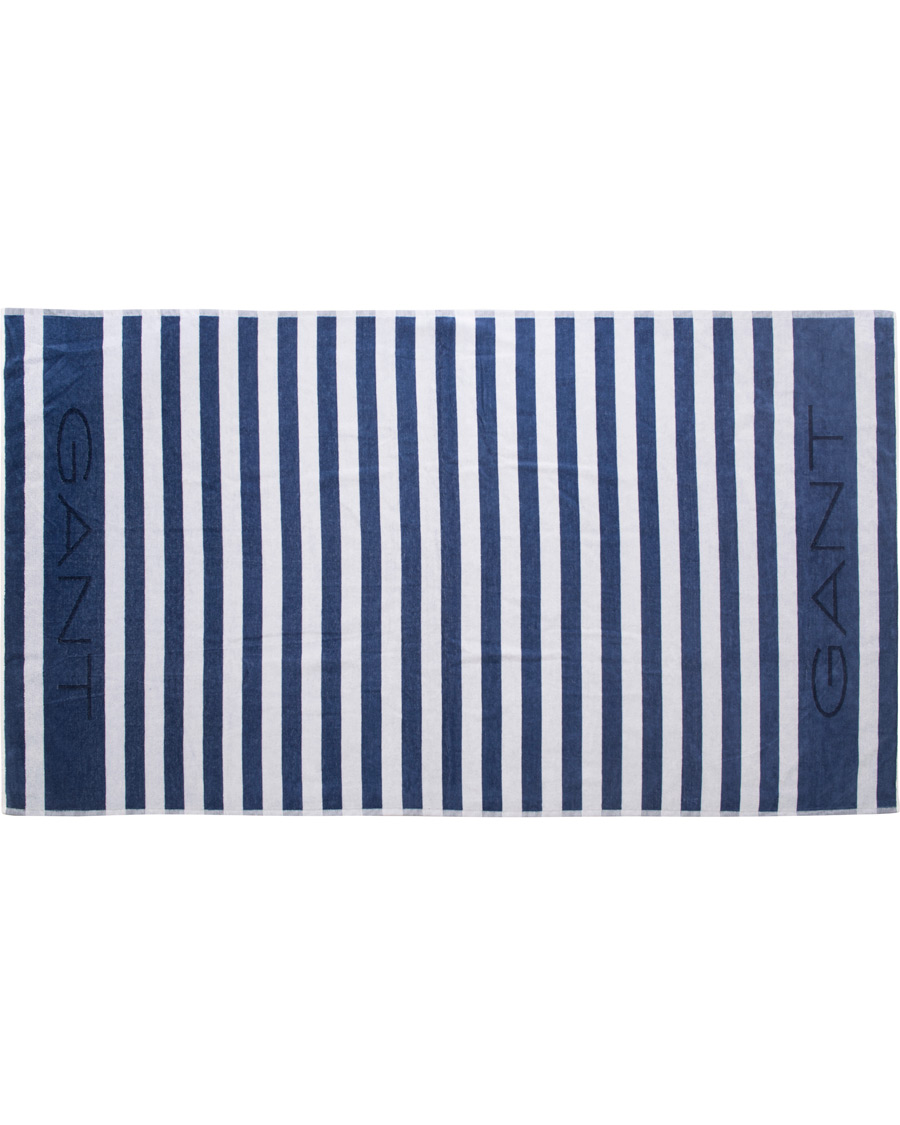 Herr | Badbyxor | GANT | Beach Stripe Towel White/Navy
