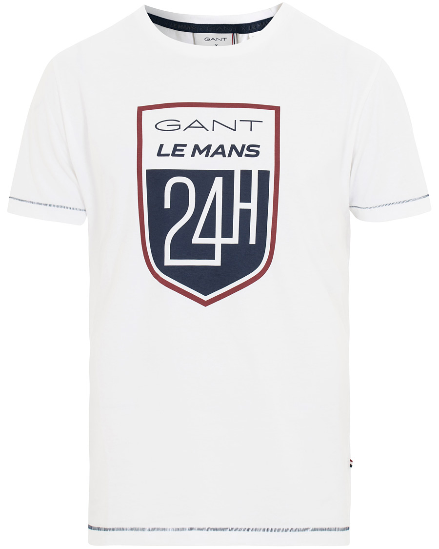 Herr | T-Shirts | GANT | Le Mans Crew Neck Tee White