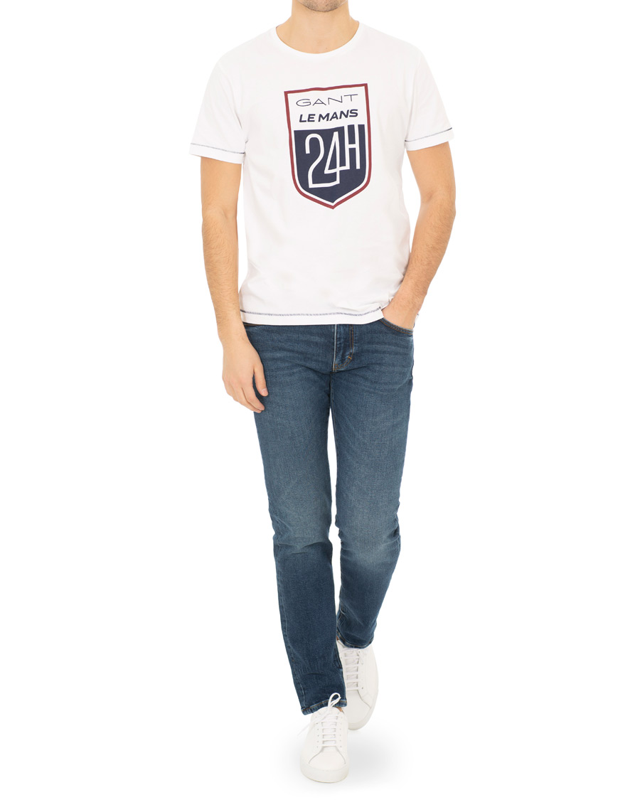 Herr | T-Shirts | GANT | Le Mans Crew Neck Tee White