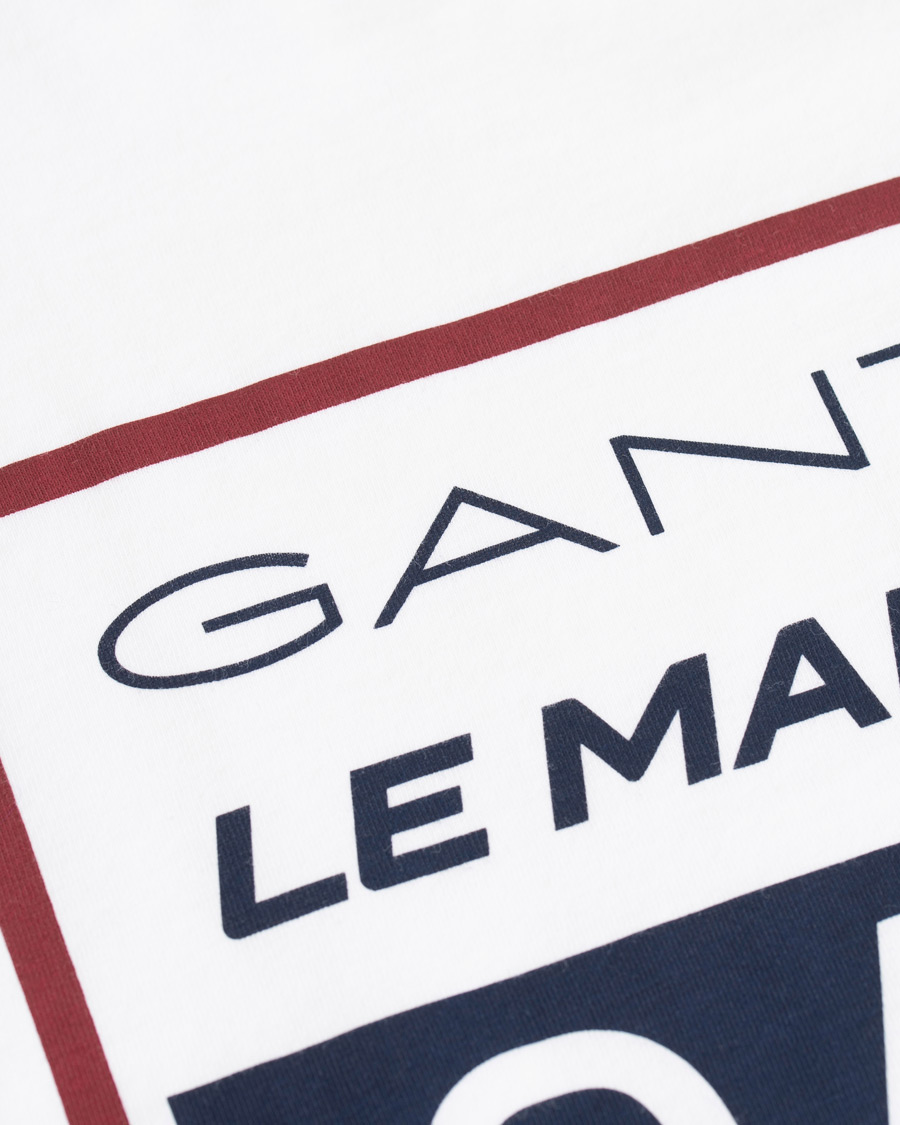 Herr | T-Shirts | GANT | Le Mans Crew Neck Tee White