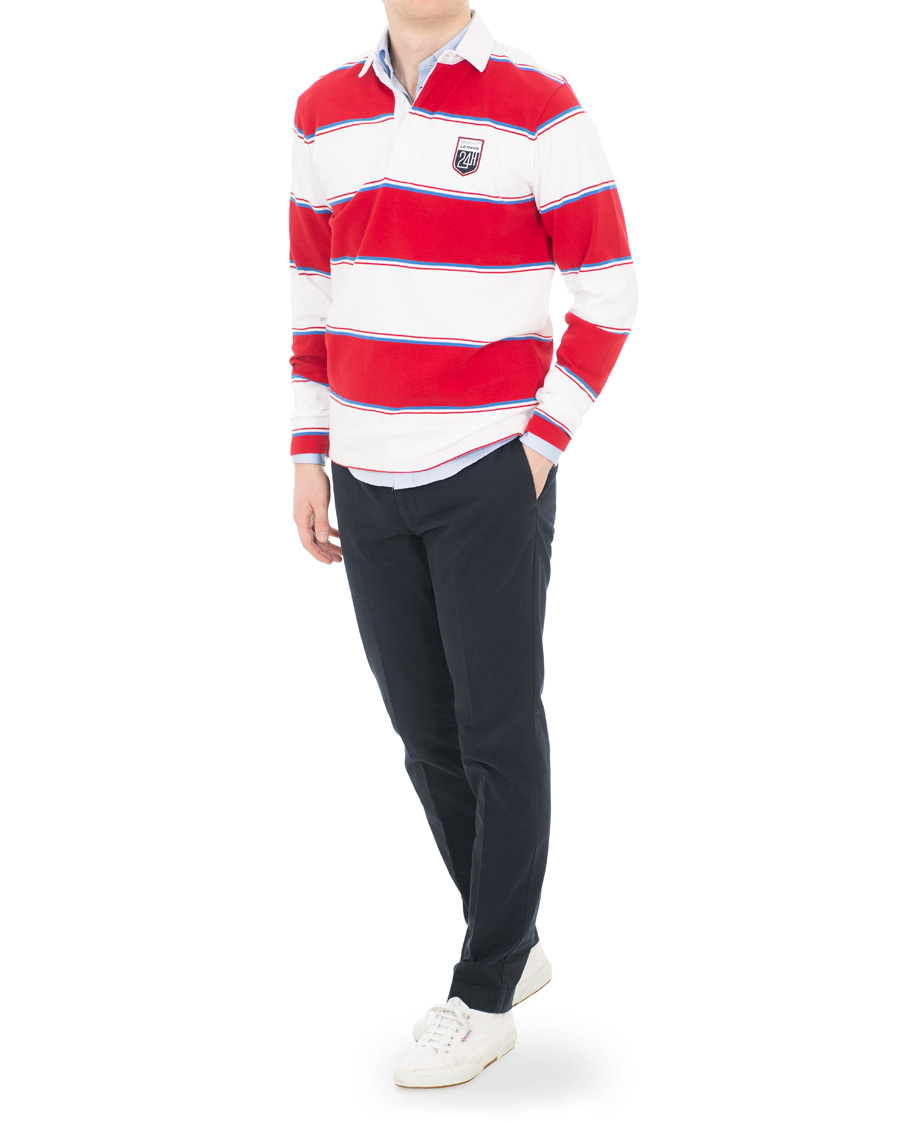 Herr | Tröjor | GANT | Le Mans Barstripe Rugger RedWhite