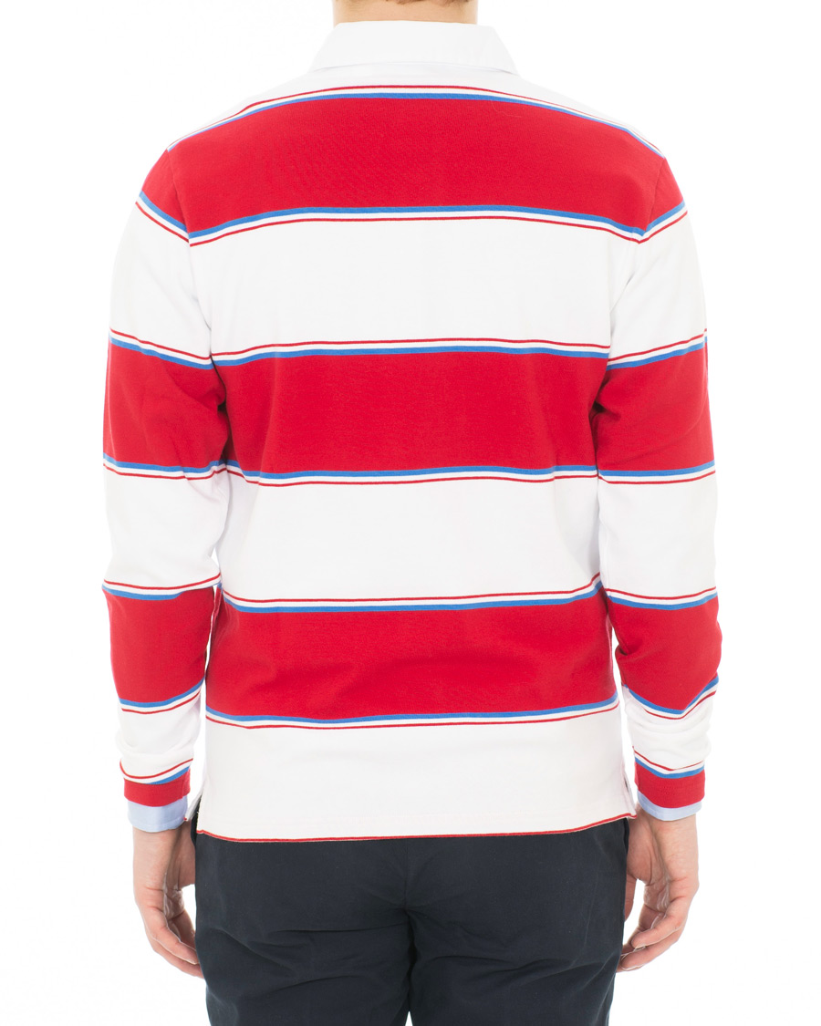 Herr | Tröjor | GANT | Le Mans Barstripe Rugger RedWhite