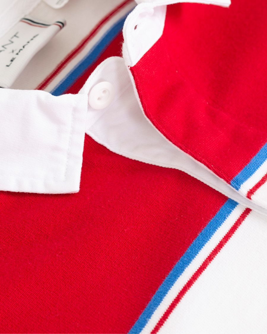 Herr | Tröjor | GANT | Le Mans Barstripe Rugger RedWhite
