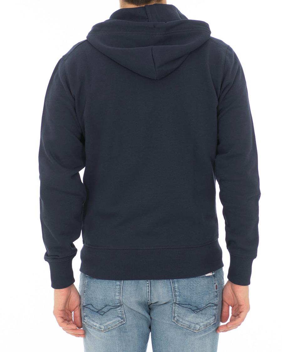 Herr | Tröjor | GANT | Le Mans Full Zip Hoodie Evening Blue