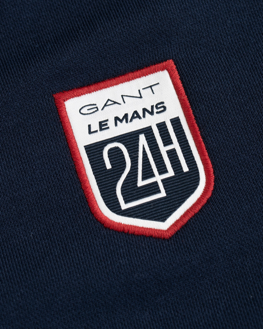 Herr | Tröjor | GANT | Le Mans Full Zip Hoodie Evening Blue