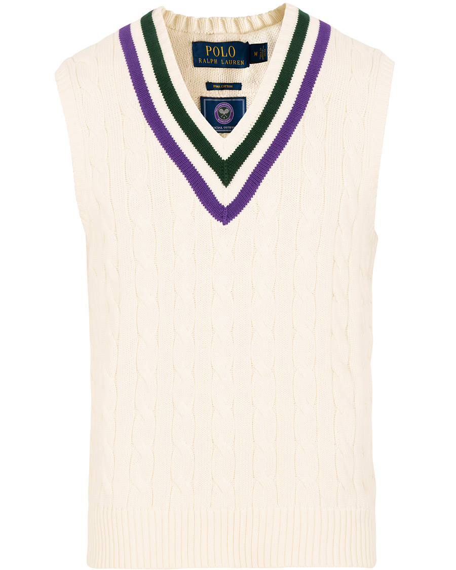 Herr | Tröjor | Polo Ralph Lauren | Wimbledon Collection Tennis Vest Cricket Cream