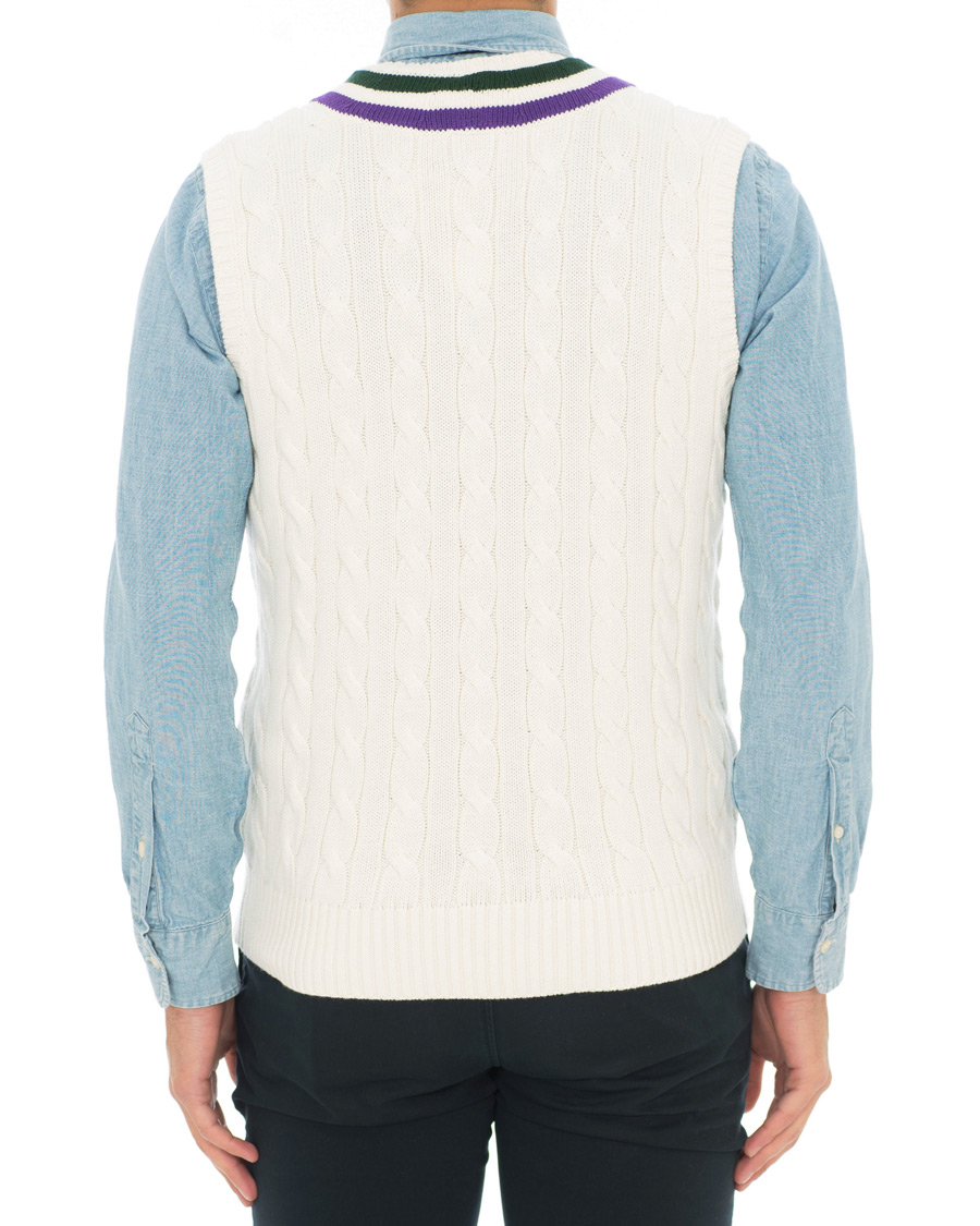 Herr | Tröjor | Polo Ralph Lauren | Wimbledon Collection Tennis Vest Cricket Cream