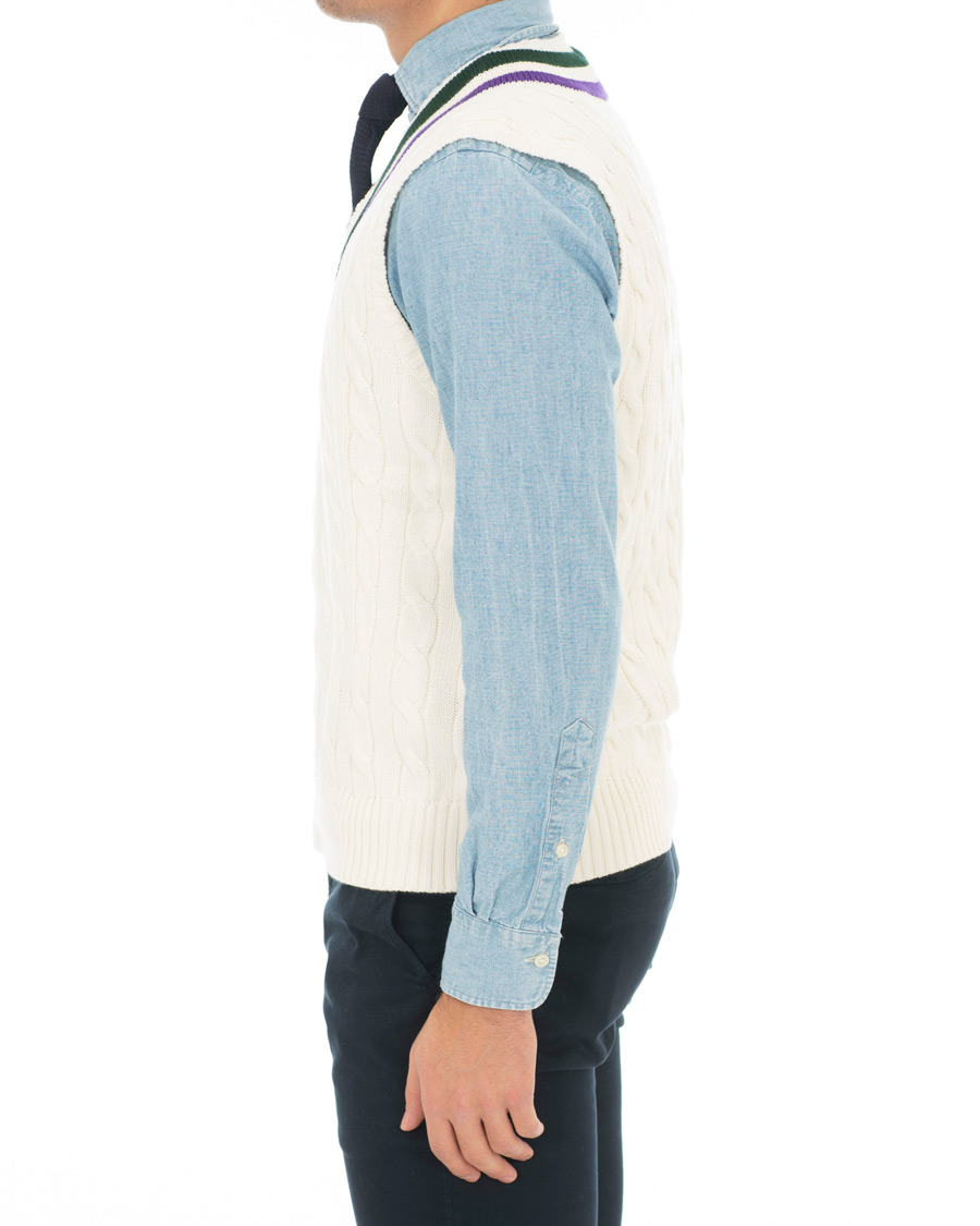 Herr | Tröjor | Polo Ralph Lauren | Wimbledon Collection Tennis Vest Cricket Cream