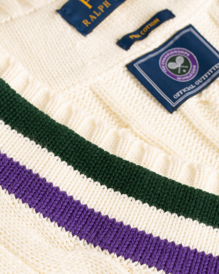 Herr | Tröjor | Polo Ralph Lauren | Wimbledon Collection Tennis Vest Cricket Cream