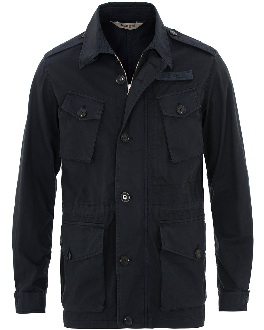 Herr | Jackor | Aspesi | Vancouver Cotton Field Jacket Navy