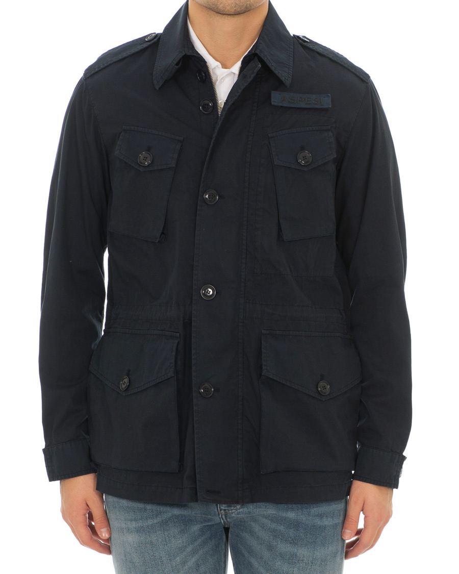 Herr | Jackor | Aspesi | Vancouver Cotton Field Jacket Navy