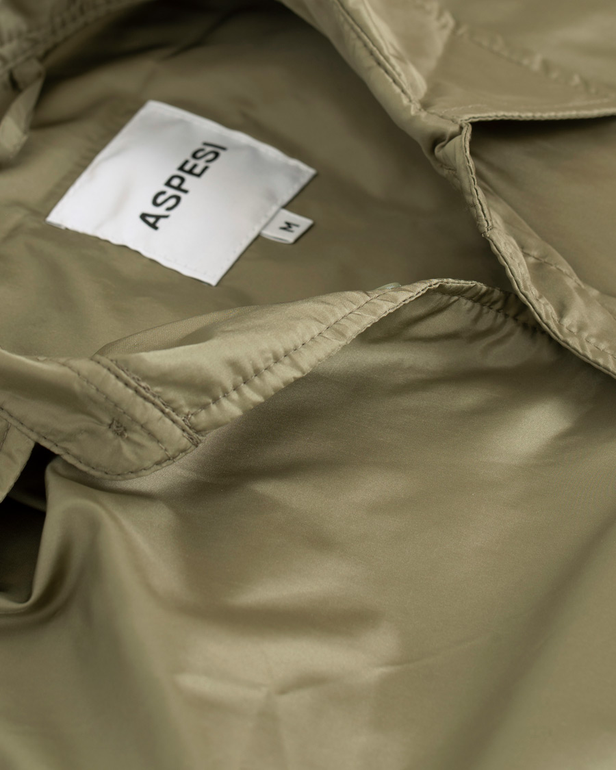Herr | Skjortor | Aspesi | Marvin Nylon Shirt Jacket Light Green