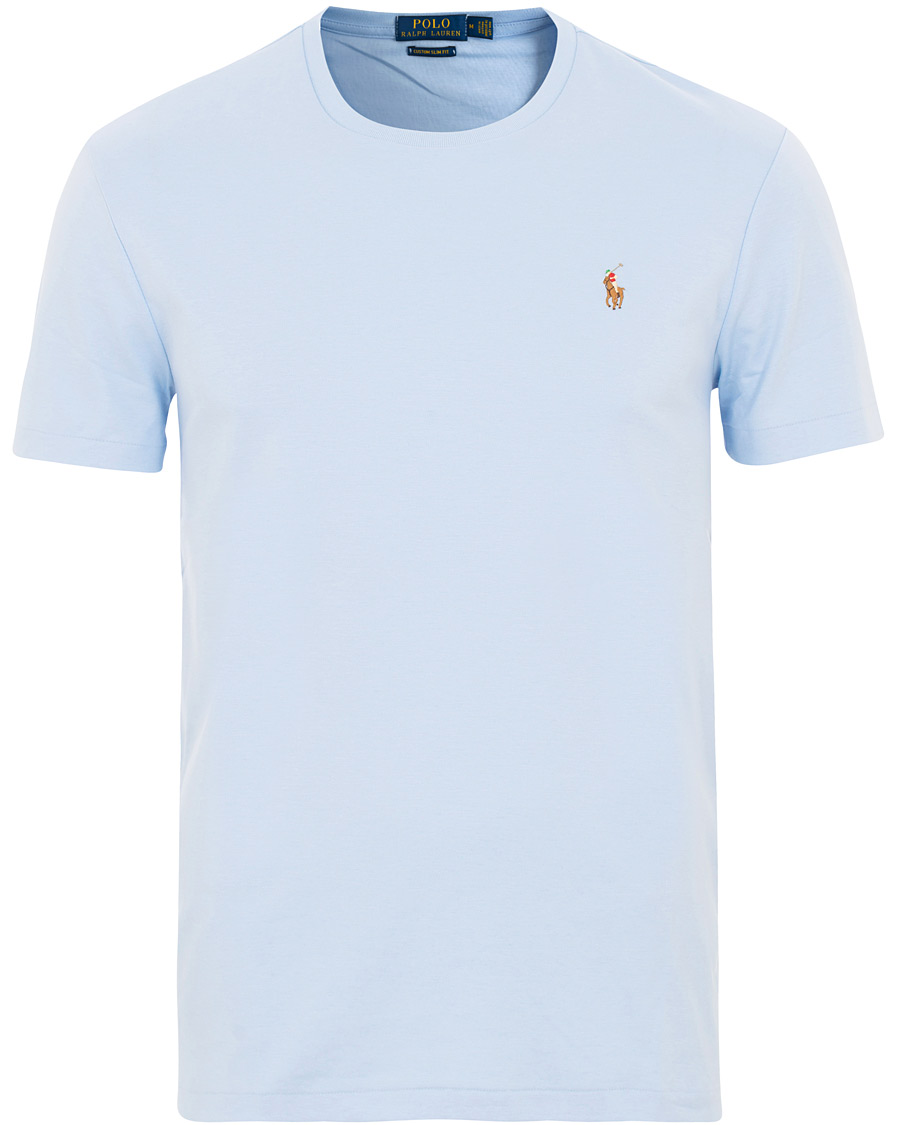 Herr | T-Shirts | Polo Ralph Lauren | Luxury Pima Cotton Crew Neck Tee Elite Blue