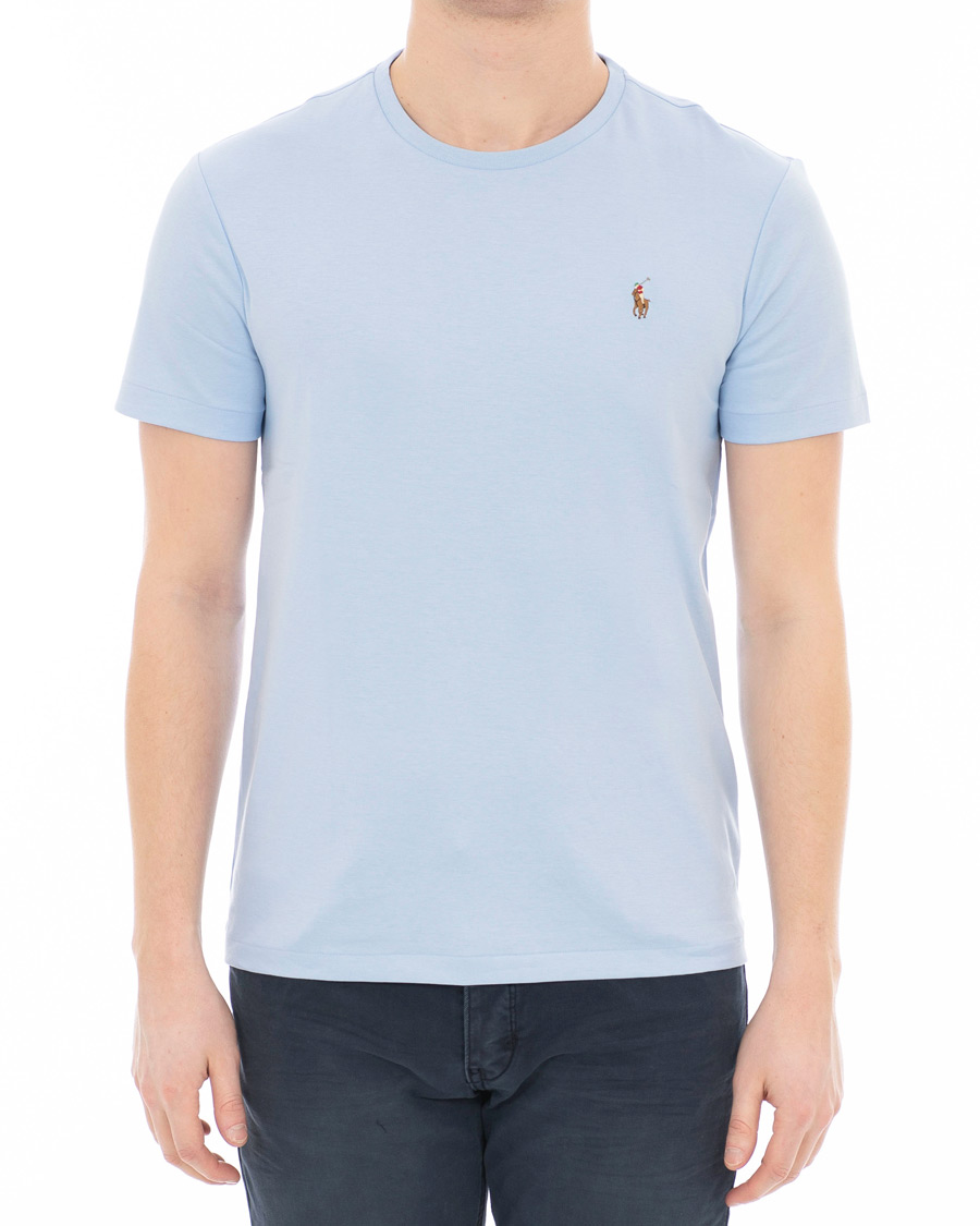 Herr | T-Shirts | Polo Ralph Lauren | Luxury Pima Cotton Crew Neck Tee Elite Blue