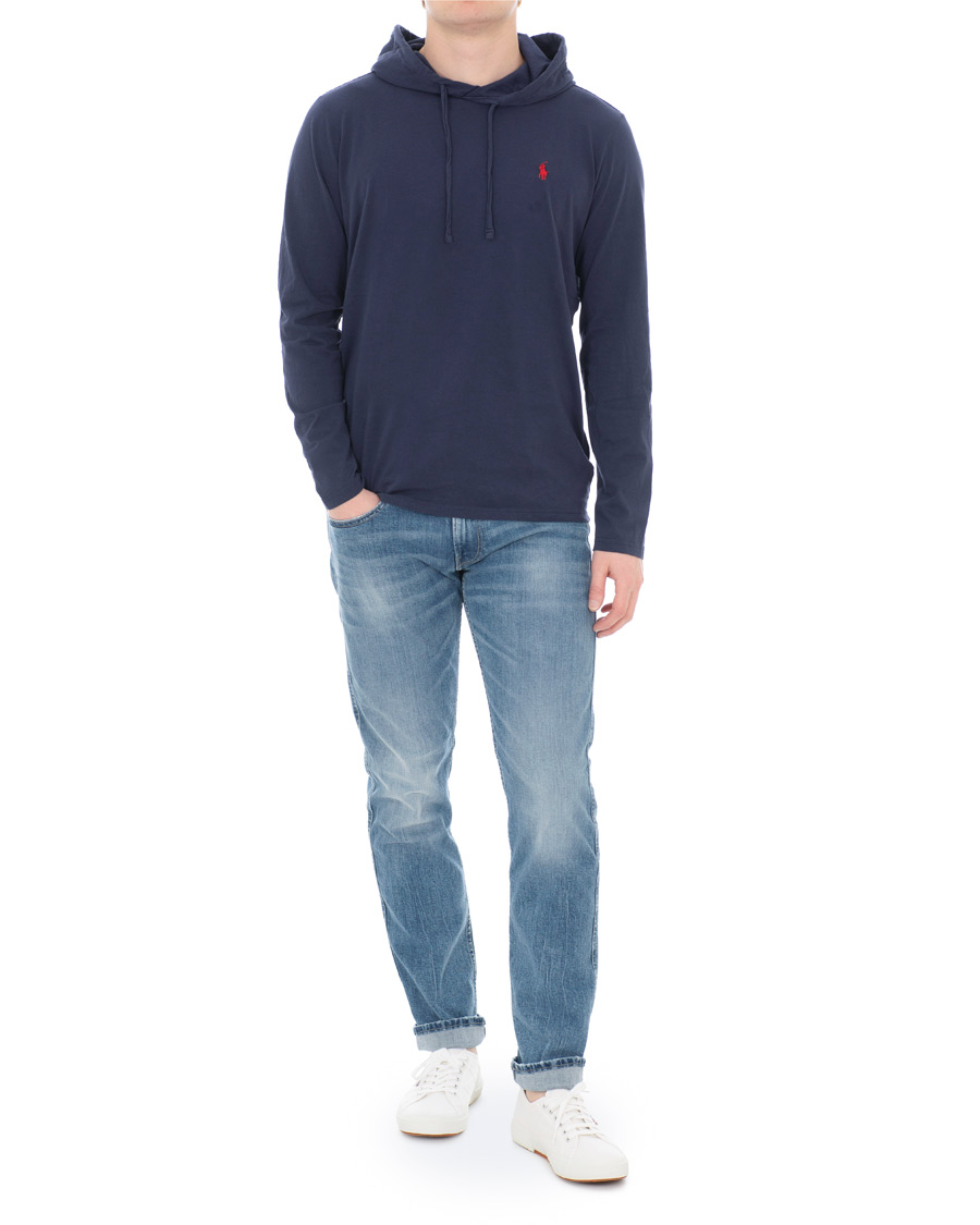 Herr | T-Shirts | Polo Ralph Lauren | Long Sleeve Hoodie Newport Navy