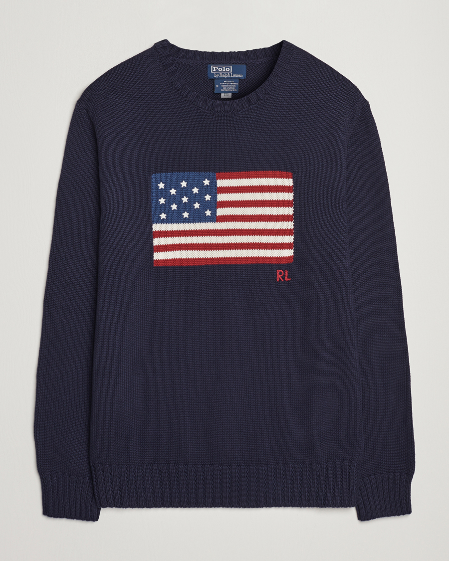 Herr | Tröjor | Polo Ralph Lauren | Knitted Flag Crew Neck Navy