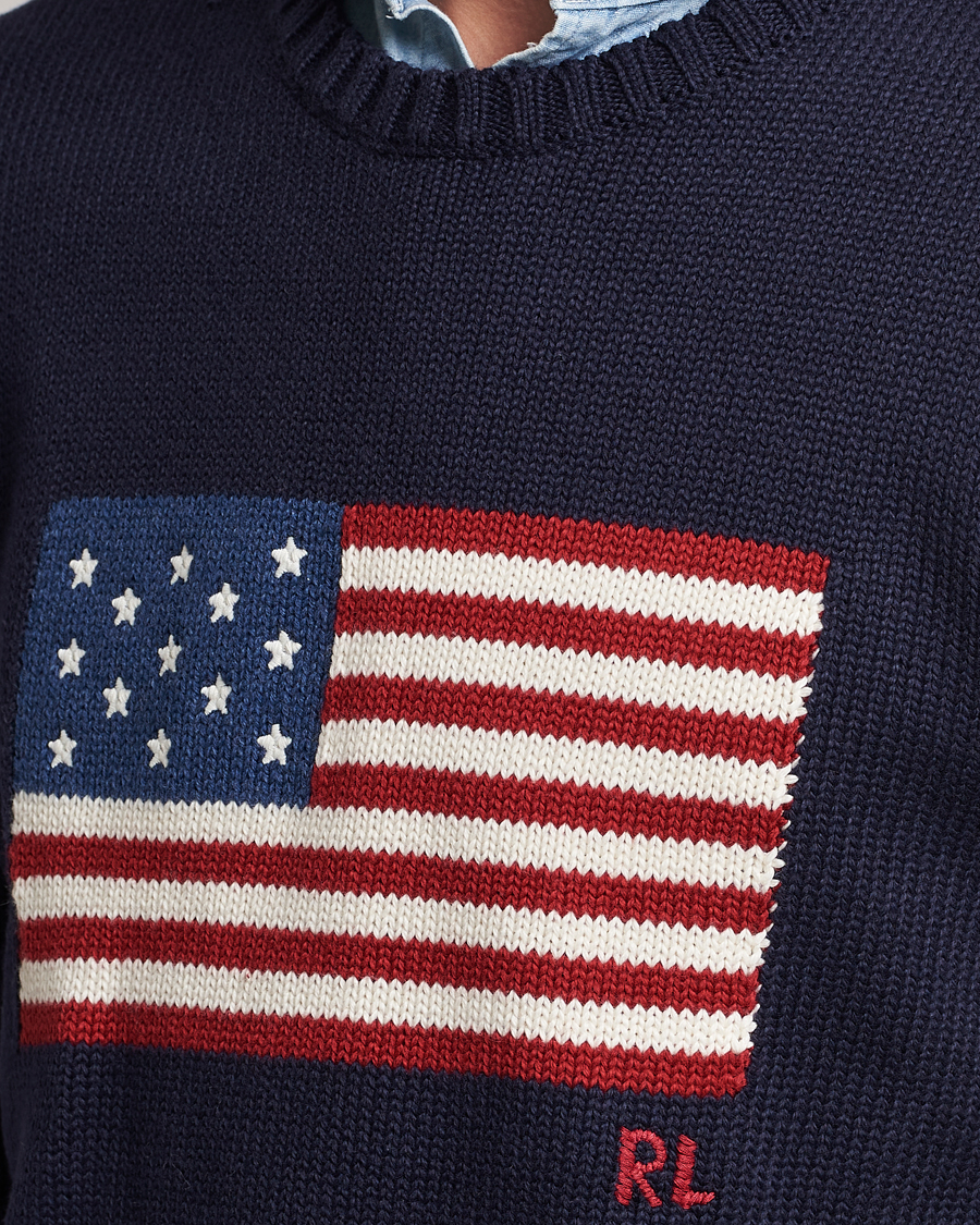 Herr | Tröjor | Polo Ralph Lauren | Knitted Flag Crew Neck Navy