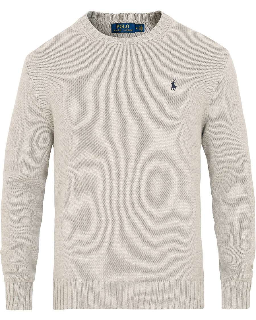 Herr | Tröjor | Polo Ralph Lauren | Cotton Crew Neck Pullover Andover Grey