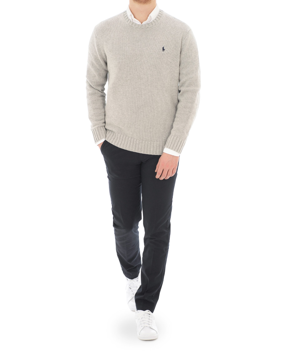 Herr | Tröjor | Polo Ralph Lauren | Cotton Crew Neck Pullover Andover Grey
