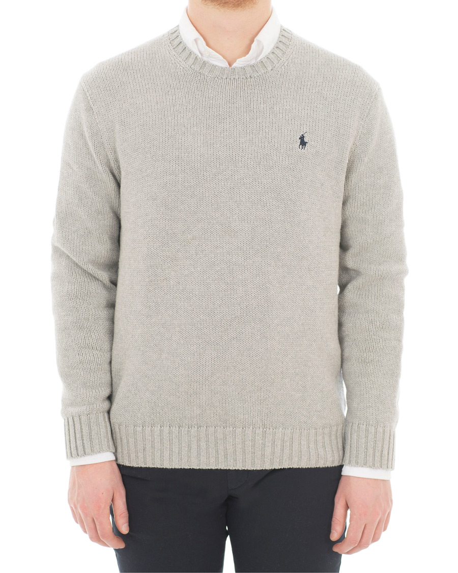 Herr | Tröjor | Polo Ralph Lauren | Cotton Crew Neck Pullover Andover Grey