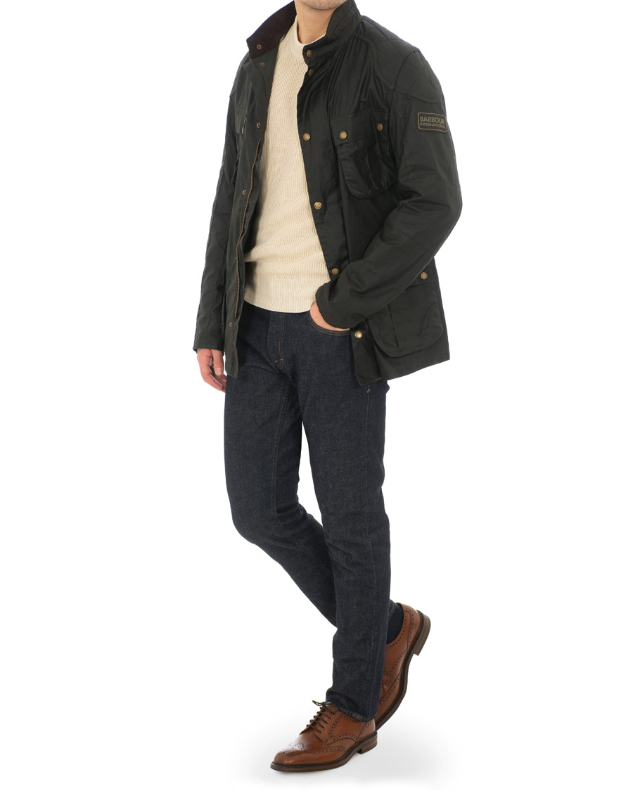 Herr | Jackor | Barbour International | Lightweight Lockseam Wax Jacket Sage