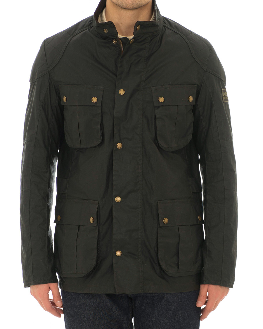 Herr | Jackor | Barbour International | Lightweight Lockseam Wax Jacket Sage