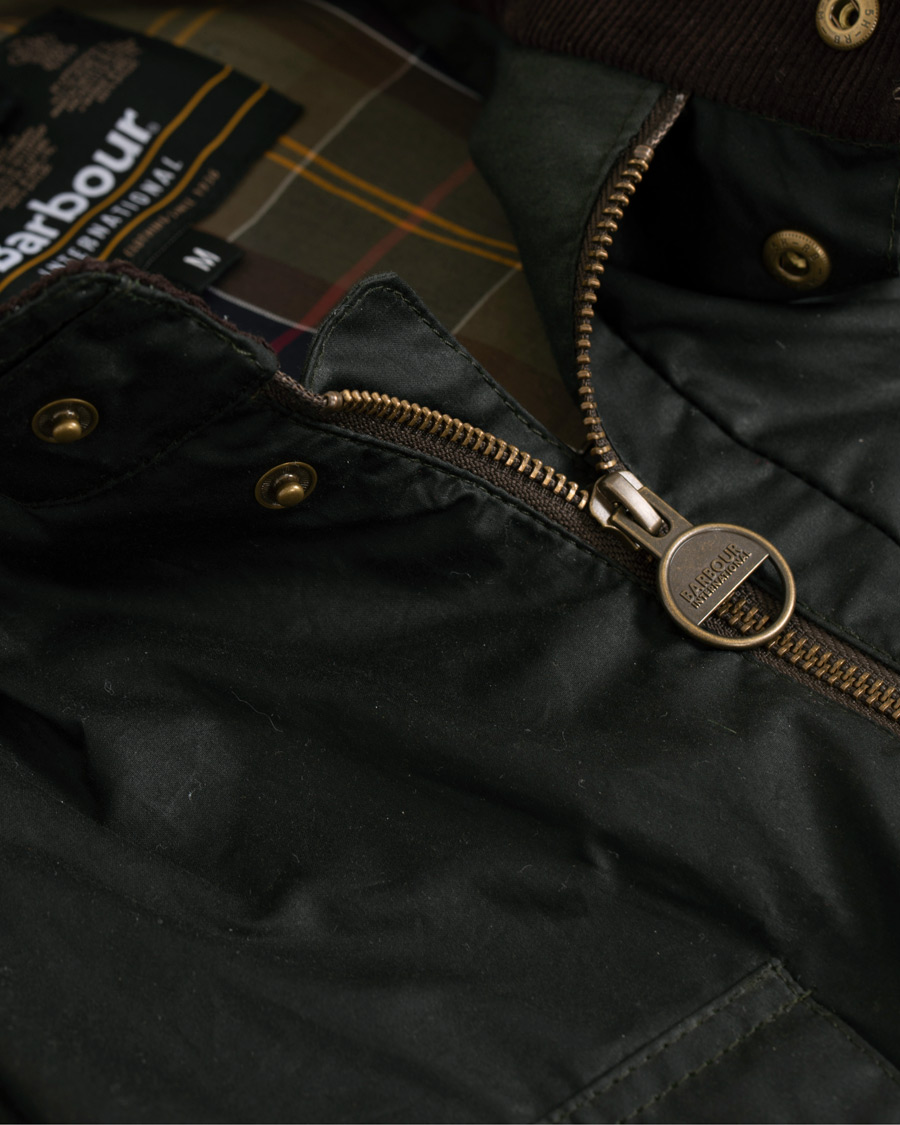 Herr | Jackor | Barbour International | Lightweight Lockseam Wax Jacket Sage