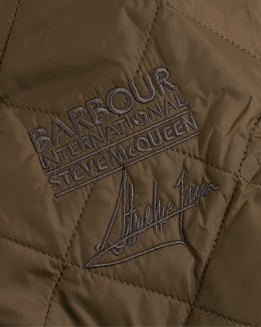 Herr | Jackor | Barbour International | Steve McQueen Jeffries Quilted Jacket Olive