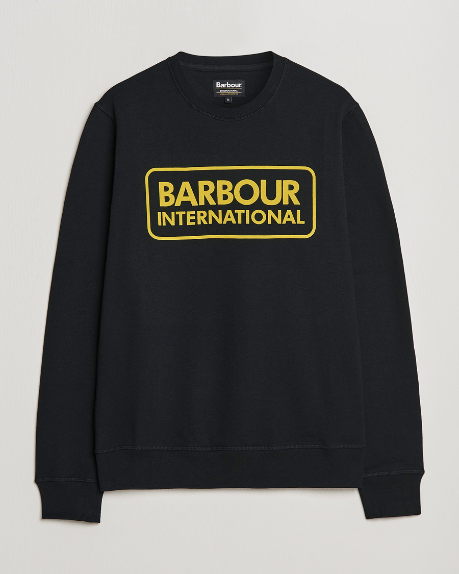 Herr |  | Barbour International | Large Logo Sweatshirt Black