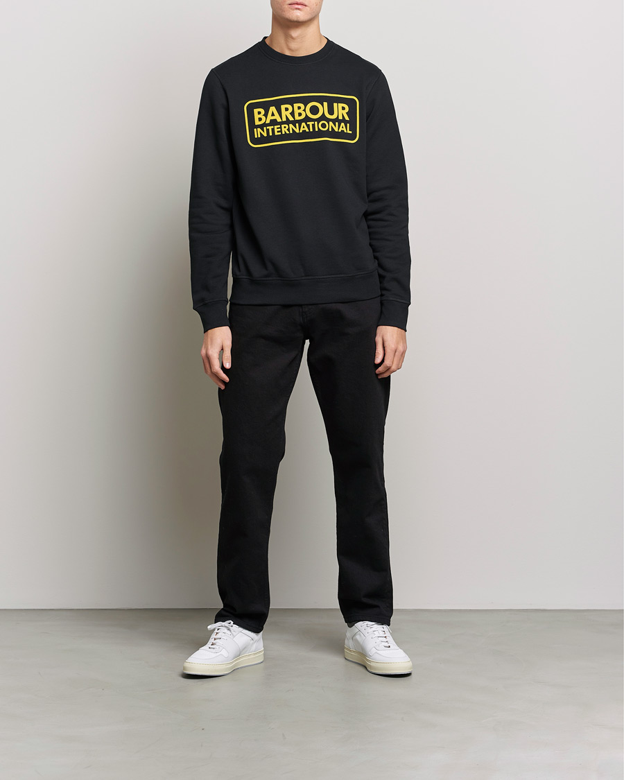 Herr | Barbour | Barbour International | Large Logo Sweatshirt Black