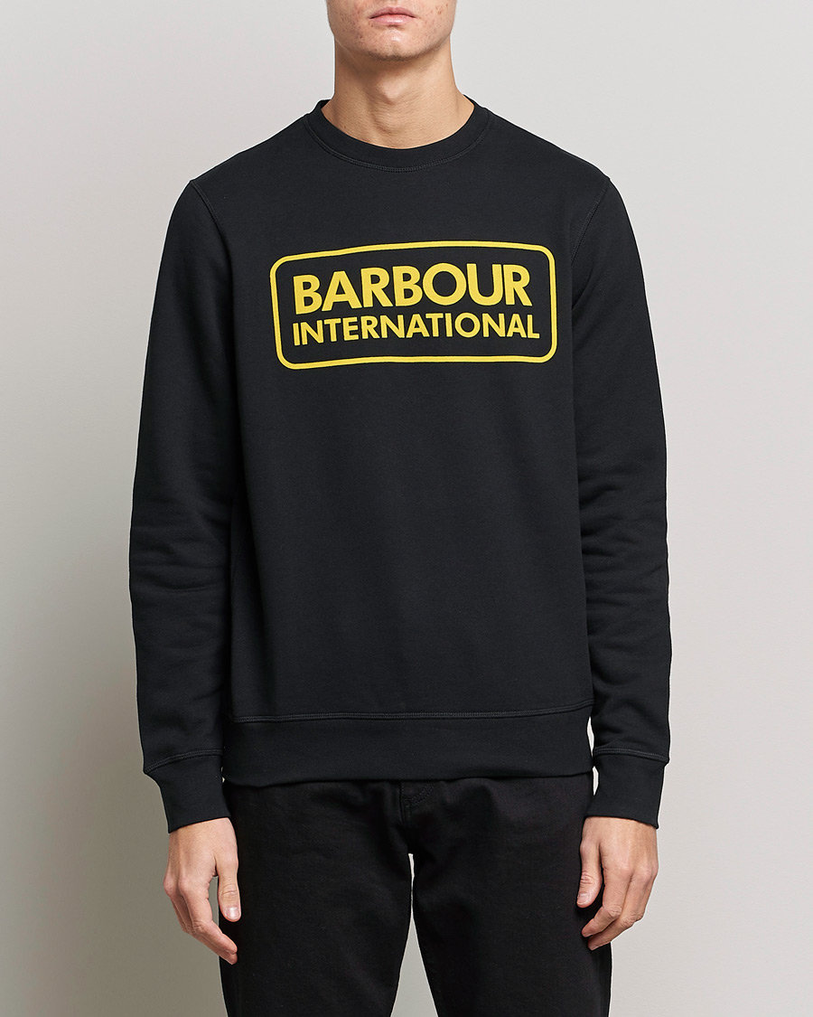 Herr | Best of British | Barbour International | Large Logo Sweatshirt Black