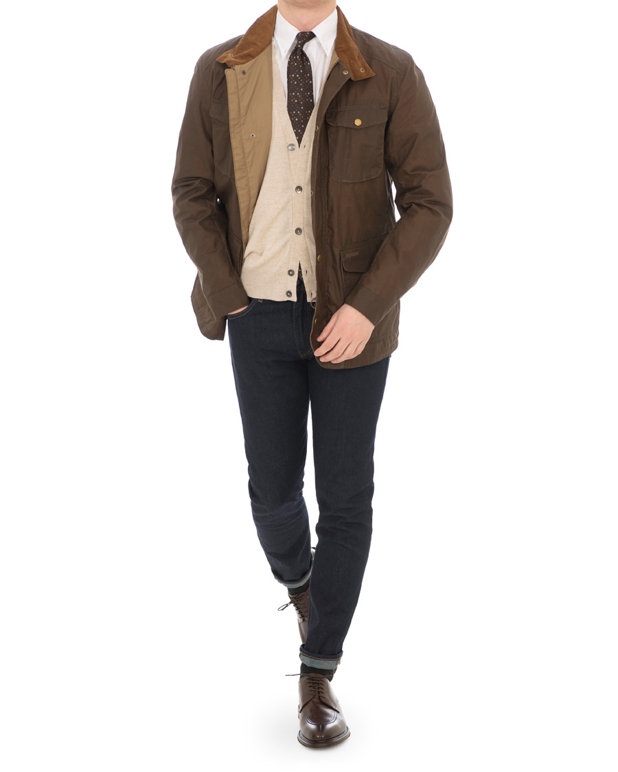 Herr | Jackor | Barbour Lifestyle | Lightweight Waxed Ogston Jacket Dark Sand