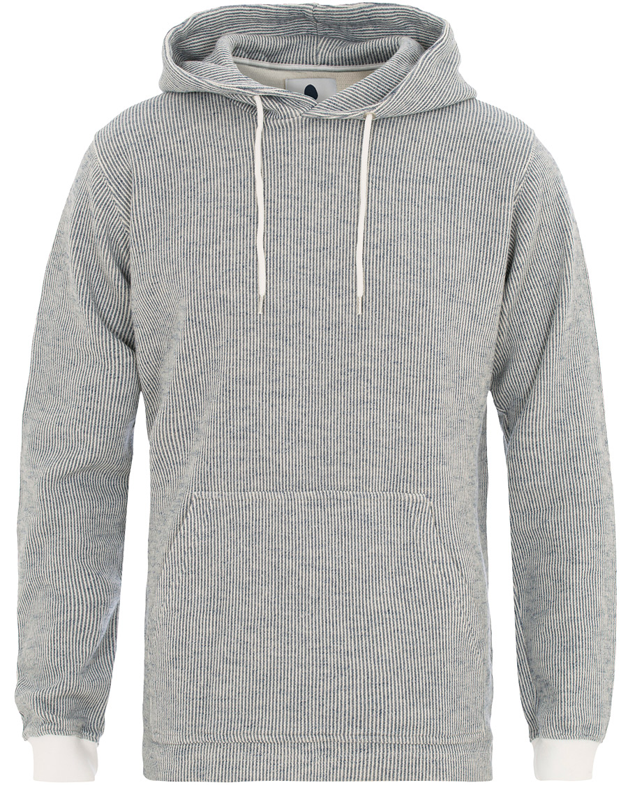 Herr | Tröjor | NN07 | Eddie Stripe Hoodie White/Blue