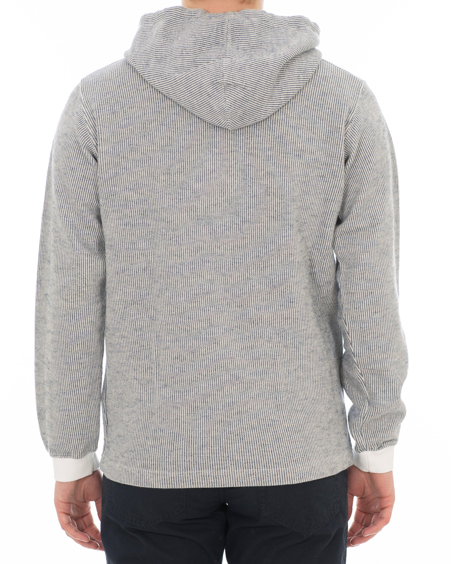 Herr | Tröjor | NN07 | Eddie Stripe Hoodie White/Blue