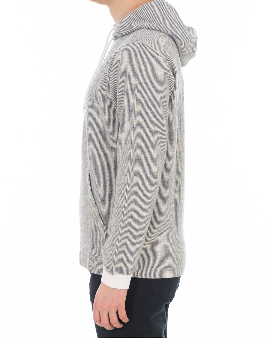 Herr | Tröjor | NN07 | Eddie Stripe Hoodie White/Blue