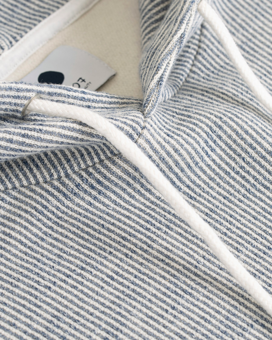 Herr | Tröjor | NN07 | Eddie Stripe Hoodie White/Blue
