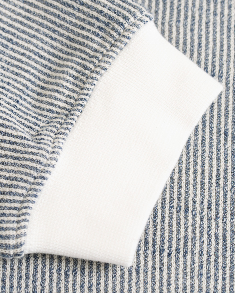 Herr | Tröjor | NN07 | Eddie Stripe Hoodie White/Blue