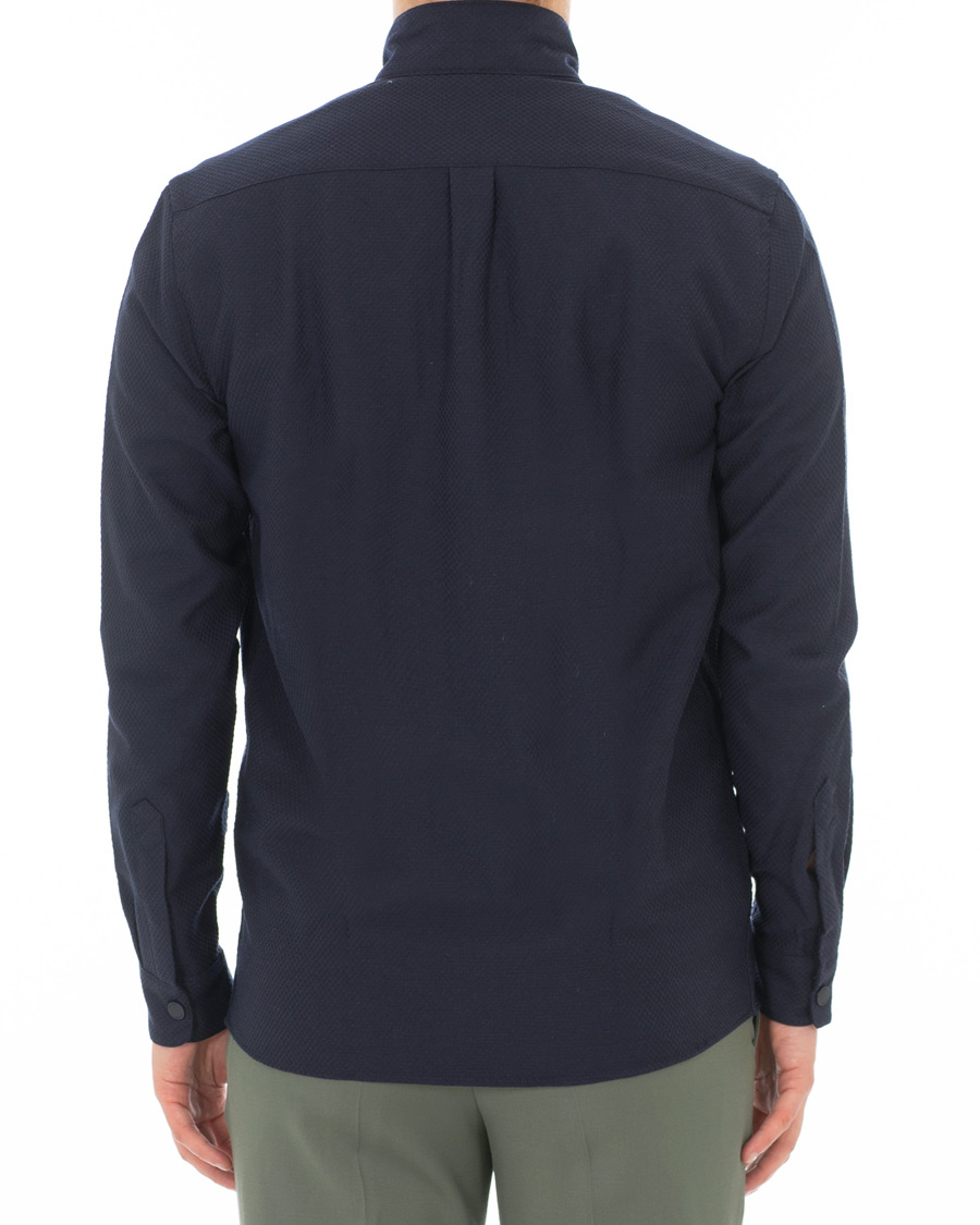 Herr | Skjortor | Samsøe Samsøe | Samsøe & Samsøe Liam Structured Full Zip Shirt Dark Sapphire