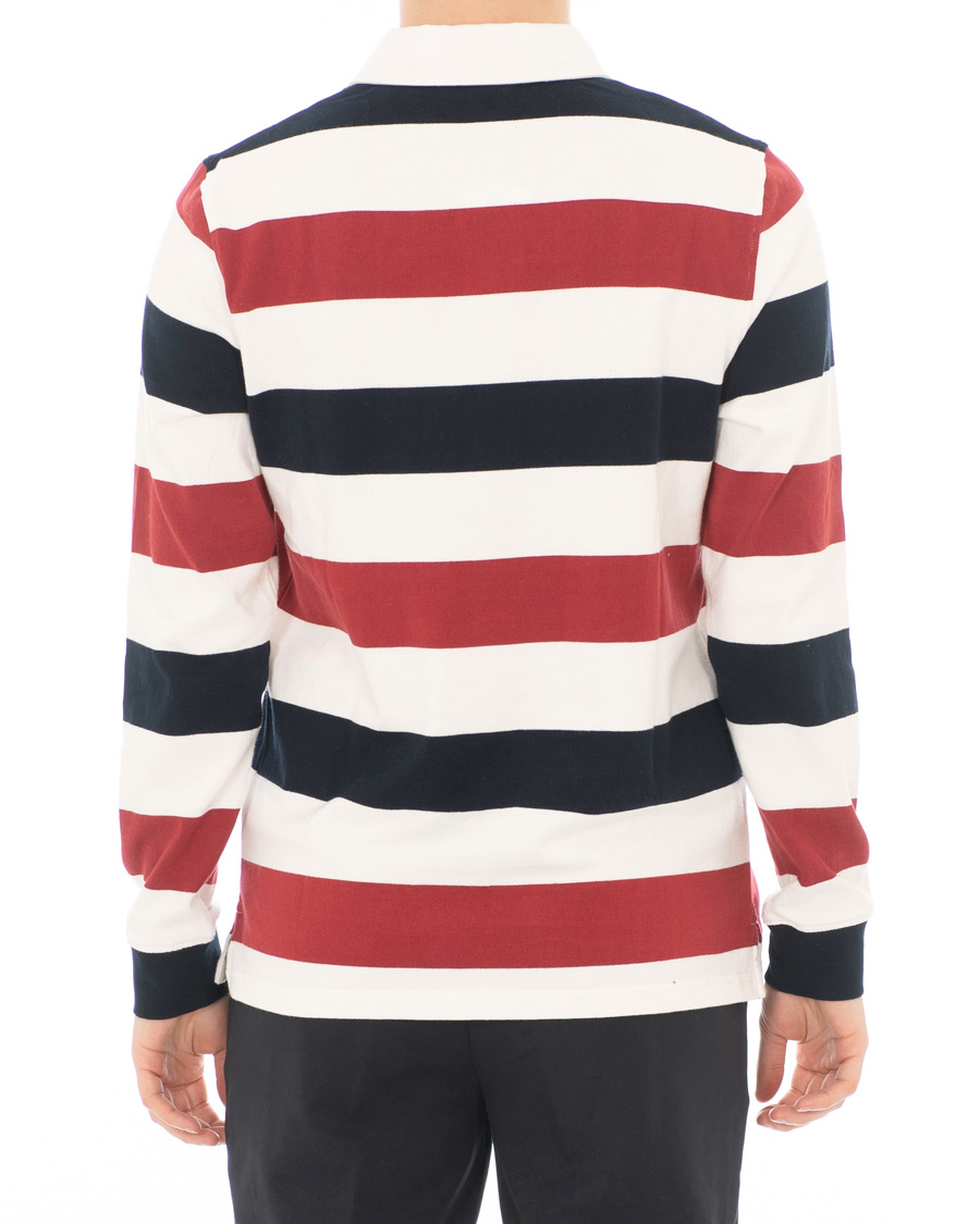 Herr | Tröjor | Samsøe Samsøe | Samsøe & Samsøe Albee Long Sleeed Striped Rugby Blue/Red/Cream