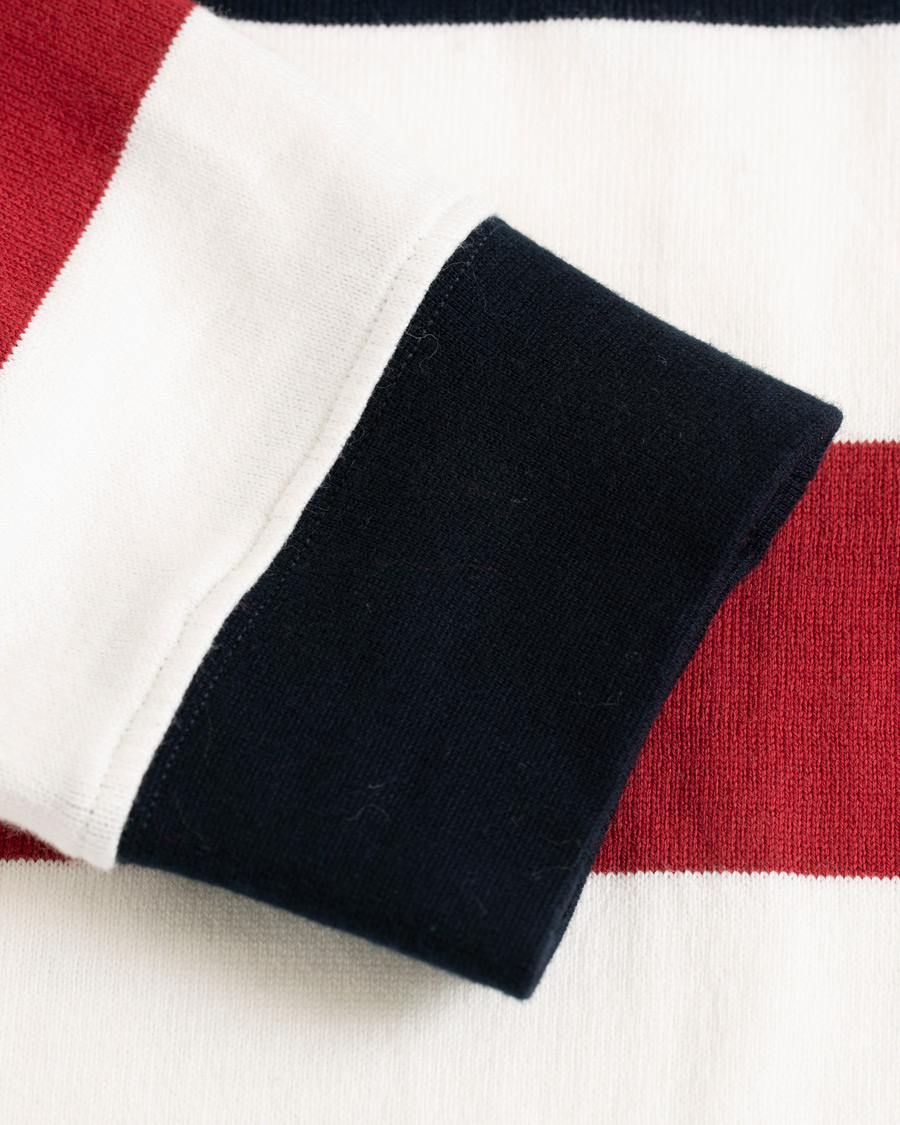 Herr | Tröjor | Samsøe Samsøe | Samsøe & Samsøe Albee Long Sleeed Striped Rugby Blue/Red/Cream