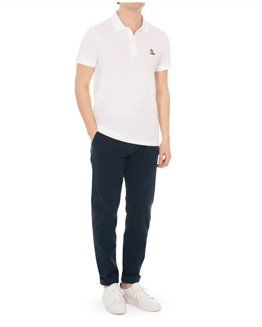 Herr | Pikéer | Lacoste | Palm Crocodile Poloshirt Regular Fit White