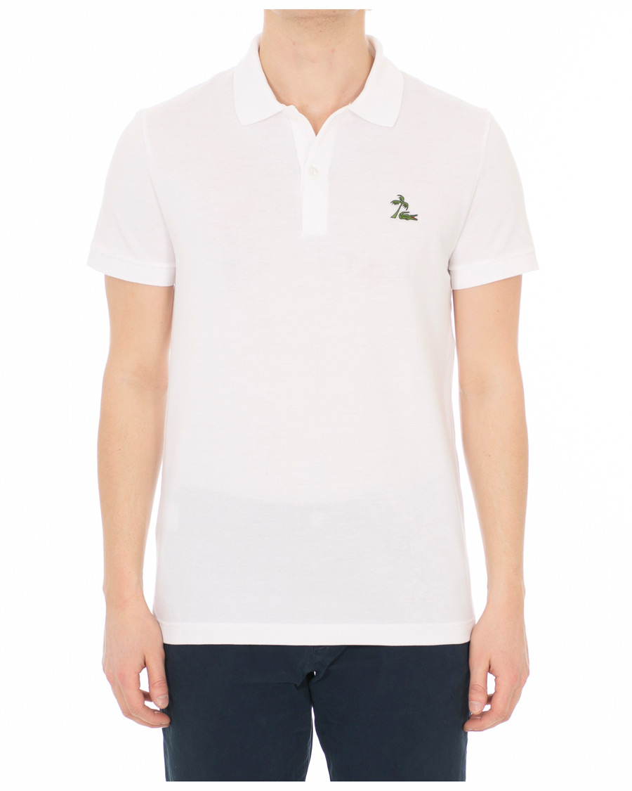Herr | Pikéer | Lacoste | Palm Crocodile Poloshirt Regular Fit White