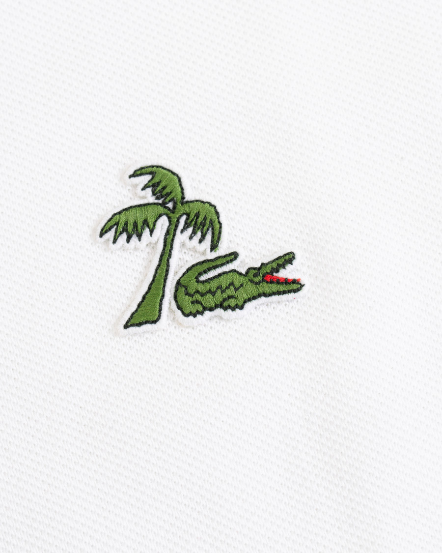 Herr | Pikéer | Lacoste | Palm Crocodile Poloshirt Regular Fit White