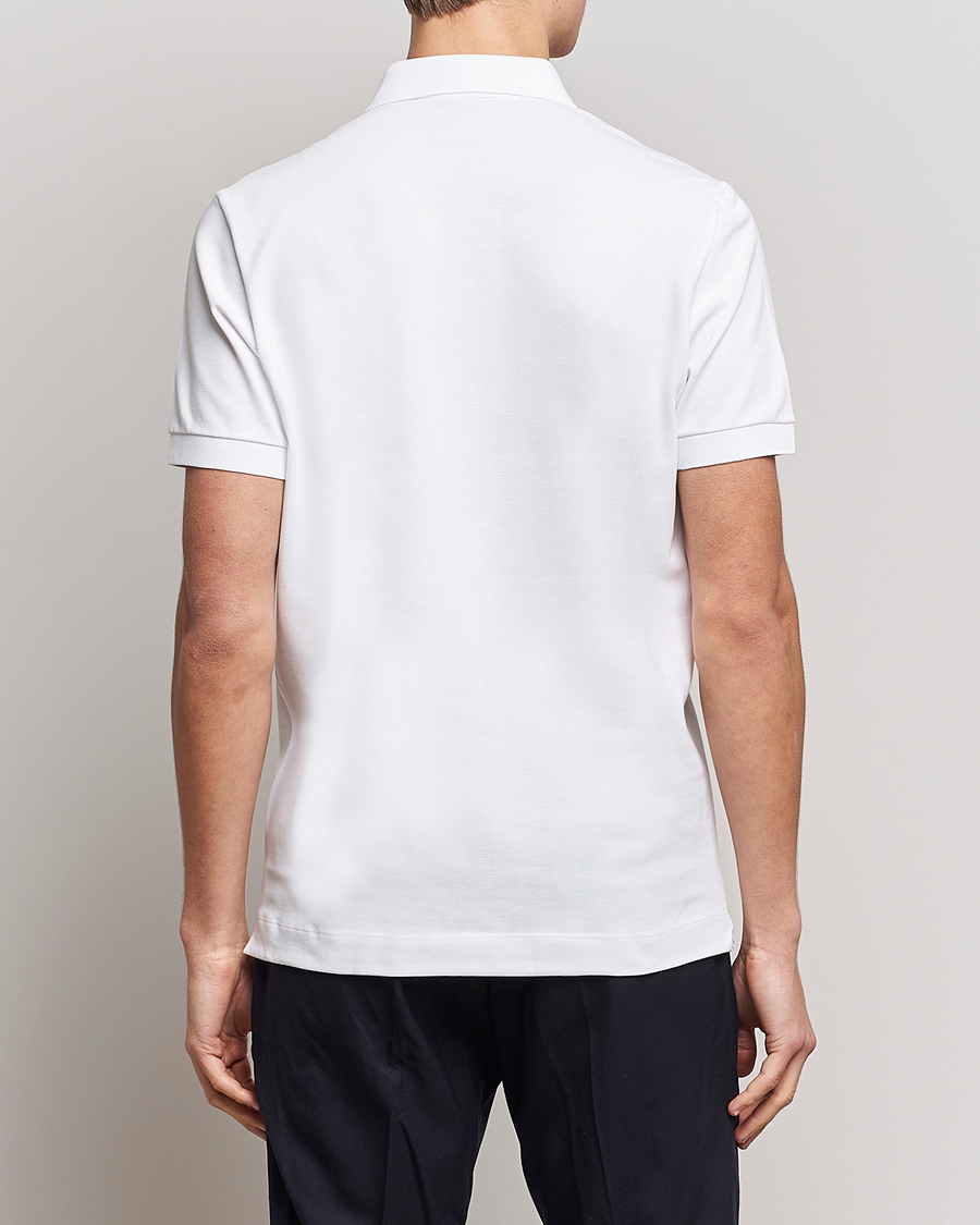 Herr | Pikéer | Lacoste | Regular Fit Tonal Crocodile Poloshirt White