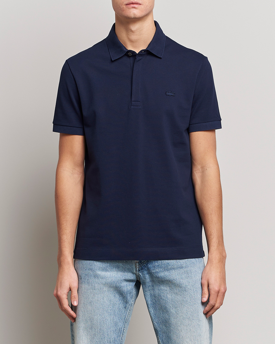 Herr | Lacoste | Lacoste | Regular Fit Tonal Crocodile Poloshirt Navy Blue