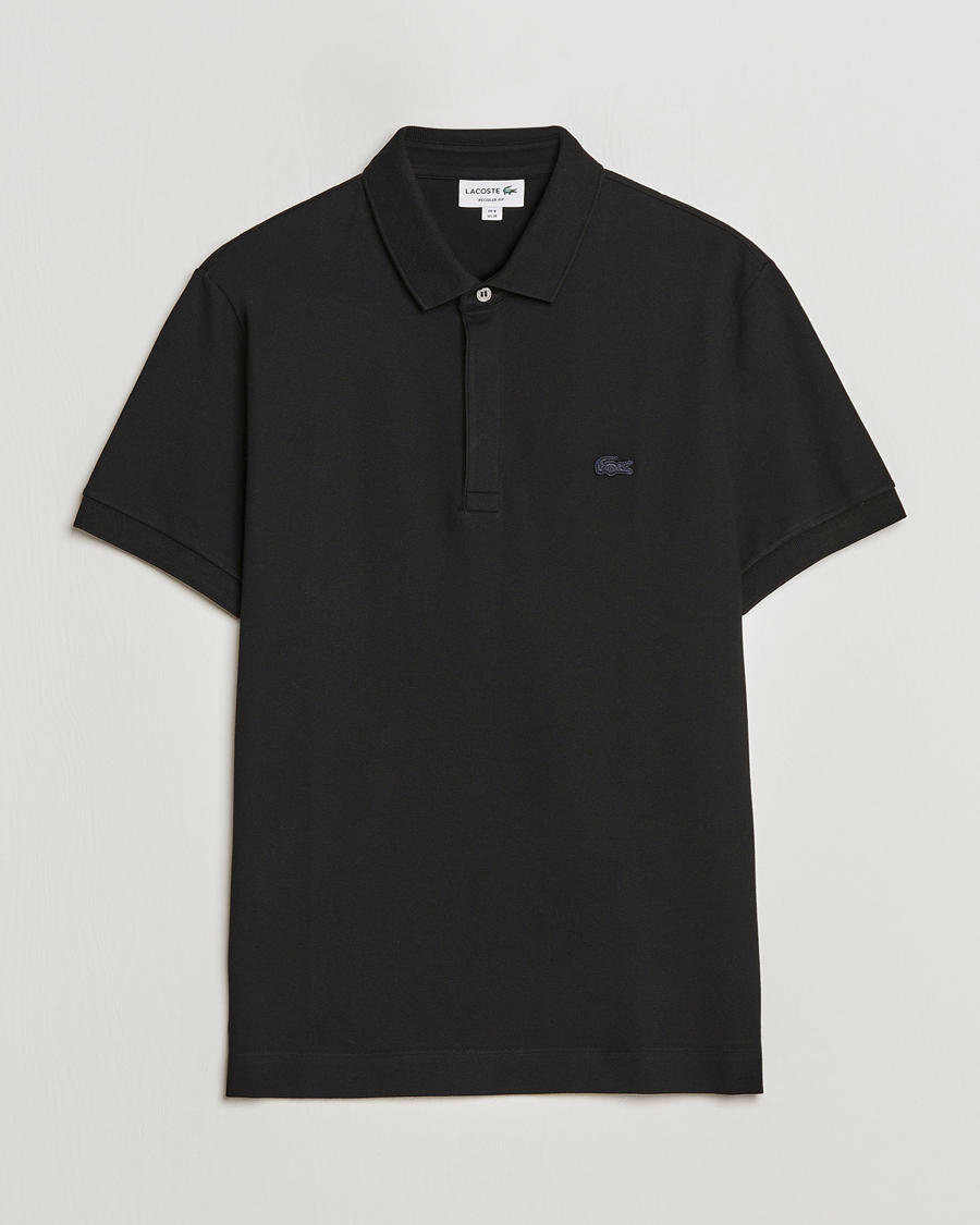 Herr | Pikéer | Lacoste | Regular Fit Tonal Crocodile Poloshirt Black