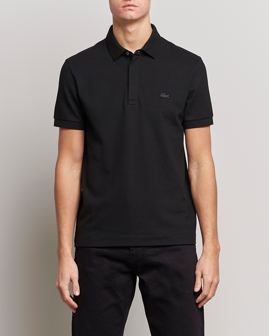 Herr | Pikéer | Lacoste | Regular Fit Tonal Crocodile Poloshirt Black