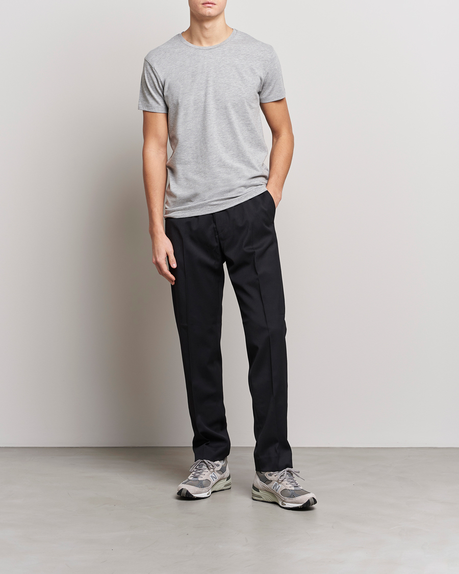 Herr | T-Shirts | Samsøe Samsøe | Kronos Crew Neck Tee Light Grey Melange